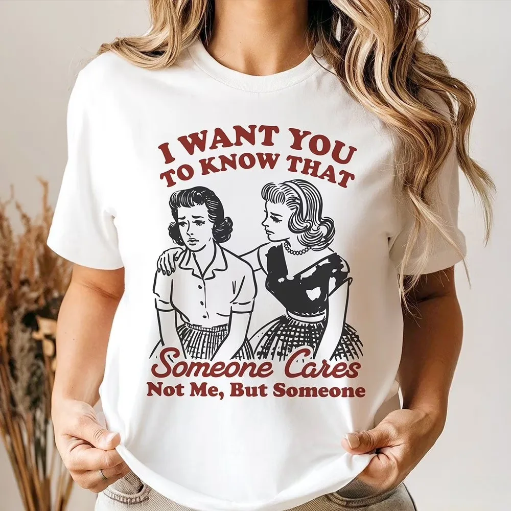 Someone Cares Retro Sarcastic T-Shirt Funny Vintage Quote Tees Women Summer Short-sleeved Graphic Pattern Printed T-shirt
Someone Cares Retro Sarcastic T-Shirt Funny Vintage Quote Tees Women Summer Short-sleeved Graphic Pattern Printed T-shirt