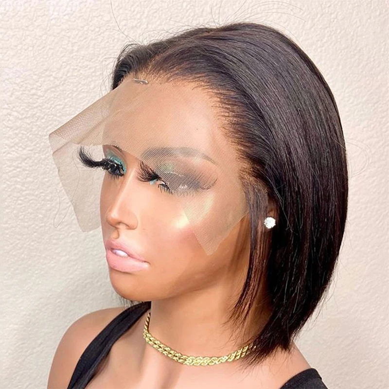 Soft 180Density Short Bob Black Straight Lace Front Wig For Women BabyHair Glueless Preplucked Heat Resistant
Soft 180Density Short Bob Black Straight Lace Front Wig For Women BabyHair Glueless Preplucked Heat Resistant