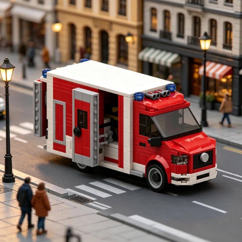 MOC European Rescue Ambulance Brick Kit Detailed Emergency Vehicle Realistic Tabletop Decor for Vehicle Building Hobby Fans
MOC European Rescue Ambulance Brick Kit Detailed Emergency Vehicle Realistic Tabletop Decor for Vehicle Building Hobby Fans