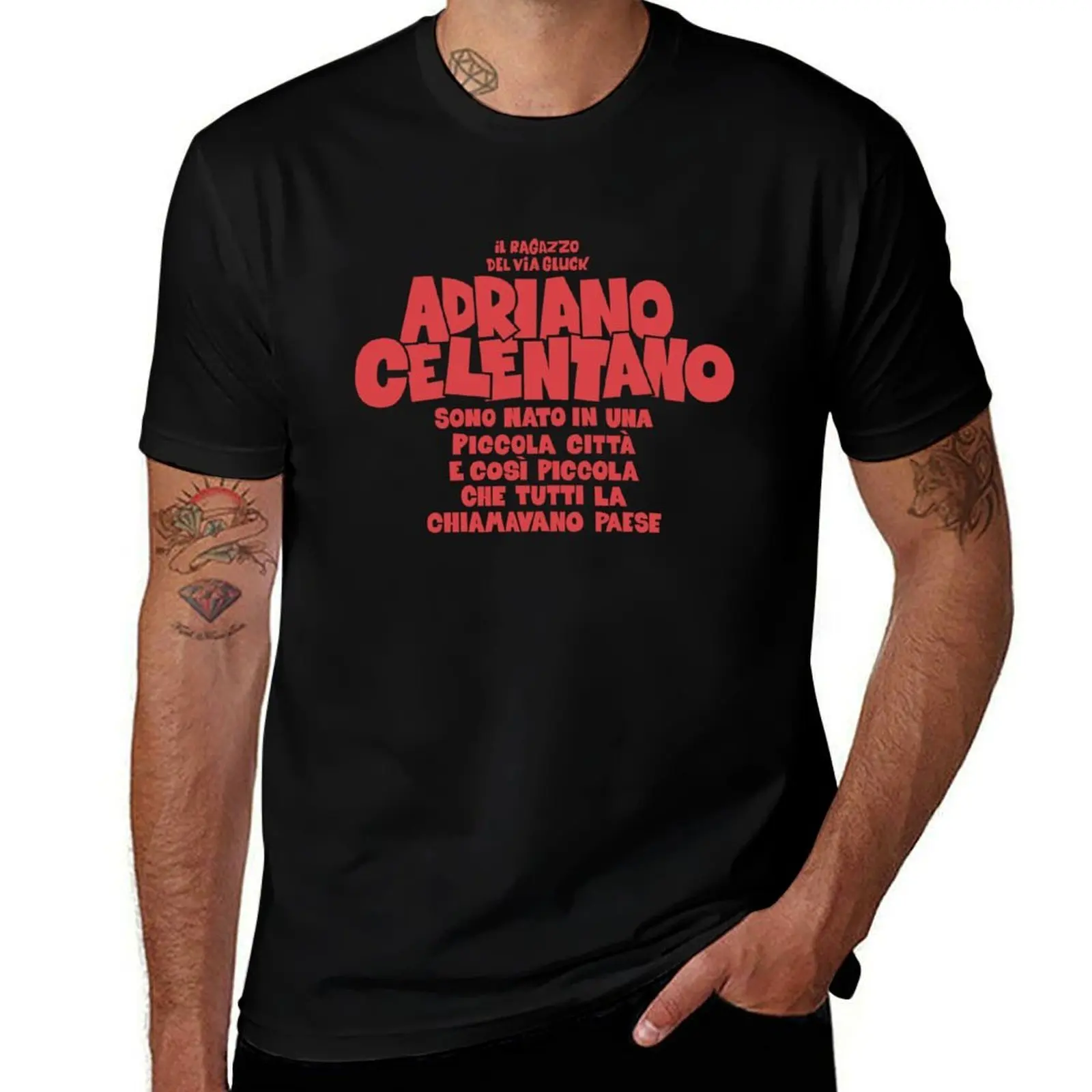 Adriano Celentano - il ragazzo del via gluck T-Shirt hippie clothes plus sizes mens clothes
Adriano Celentano - il ragazzo del via gluck T-Shirt hippie clothes plus sizes mens clothes