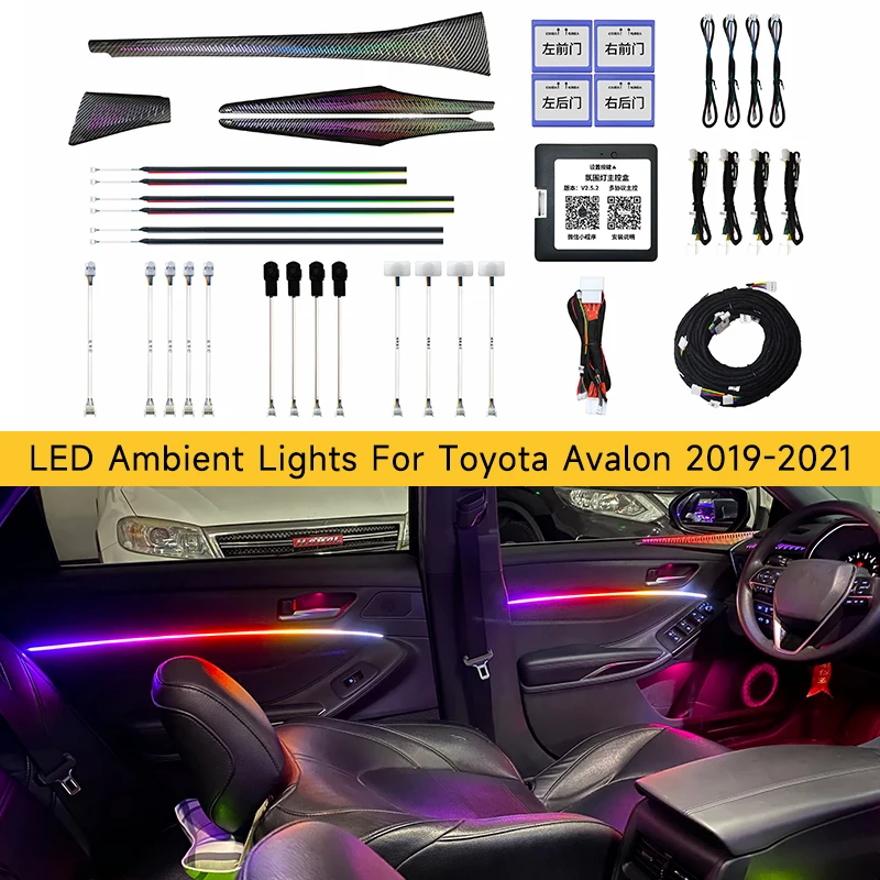 LED Ambient Lights For Toyota Avalon 2019-2021 Models 64 Colors Rainbow Atmosphere Lamps APP/ Car Play/Car Radio Control
LED Ambient Lights For Toyota Avalon 2019-2021 Models 64 Colors Rainbow Atmosphere Lamps APP/ Car Play/Car Radio Control
