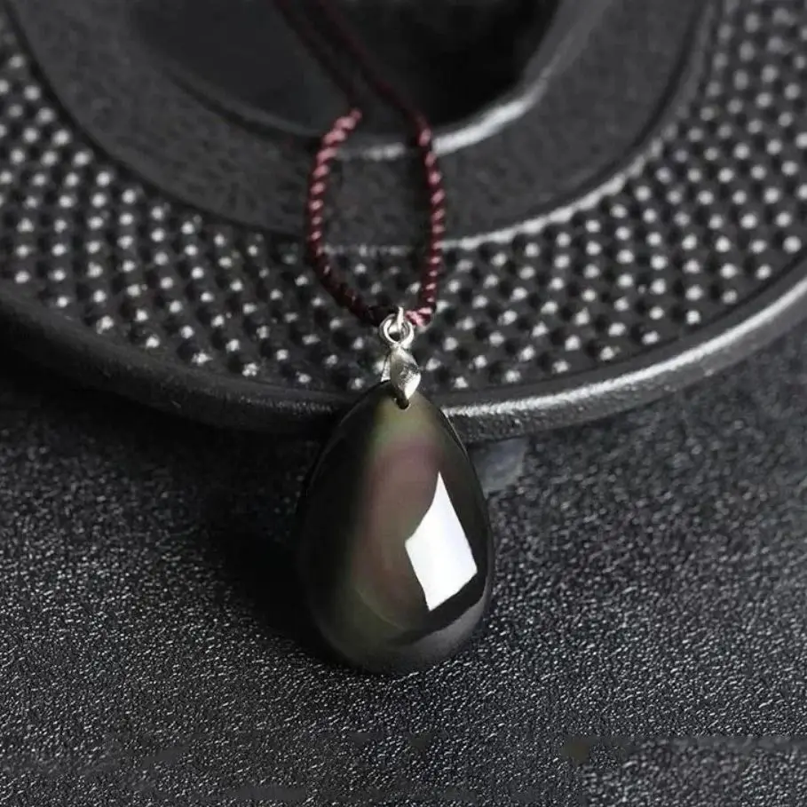 Natural Rainbow Obsidian Water Drop Pendants Rope Necklaces Lucky for Men Women Safety Amulet Stone Jewelry
Natural Rainbow Obsidian Water Drop Pendants Rope Necklaces Lucky for Men Women Safety Amulet Stone Jewelry