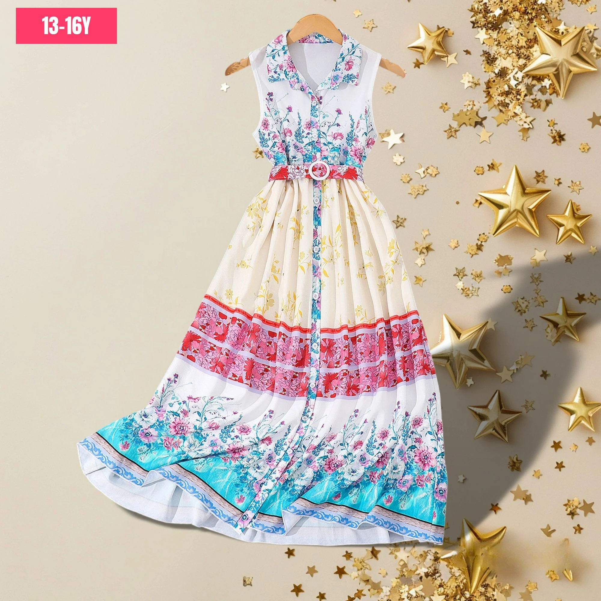 Teen Girl Long Dress Summer Youth Girls Party Dresses Sleeveless Silk Fashion Retro Children Outfit Dresses 13 14 15 16 Yrs 
Teen Girl Long Dress Summer Youth Girls Party Dresses Sleeveless Silk Fashion Retro Children Outfit Dresses 13 14 15 16 Yrs