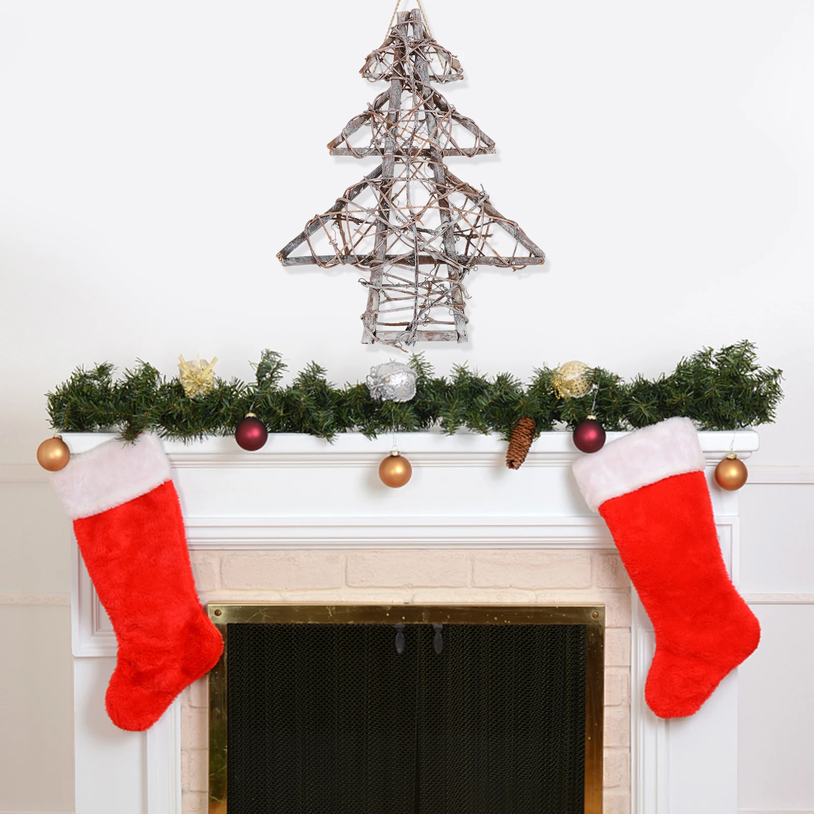 Christmas Tree Wreath No-Leaf Rattan Pendant Door Decorative Ring Vintage Doorway
Christmas Tree Wreath No-Leaf Rattan Pendant Door Decorative Ring Vintage Doorway