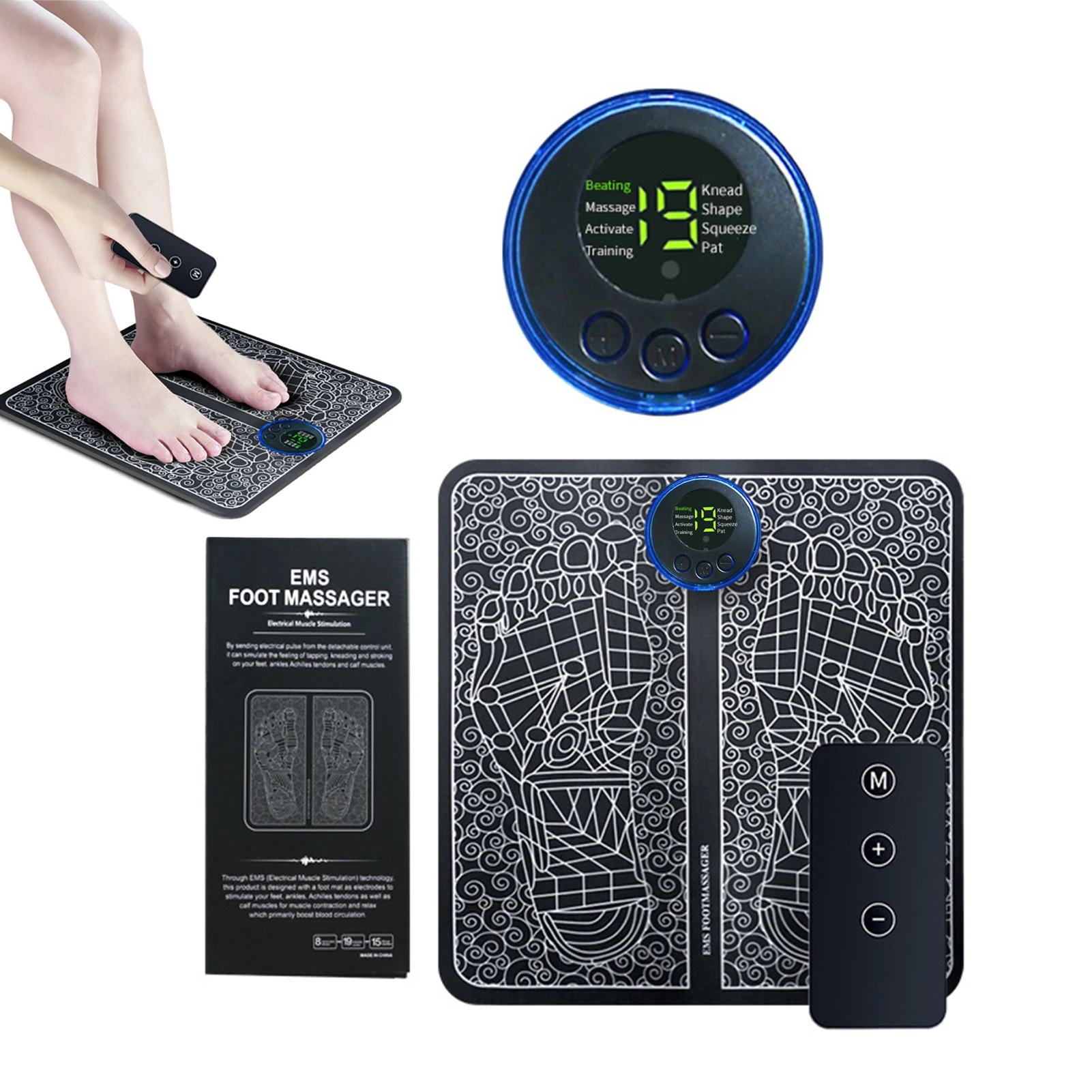 EMS Electric Foot Massage Mat Relax Muscle Stimulator Shaping Massage Pad Improve Circulation Muscle Relaxation
EMS Electric Foot Massage Mat Relax Muscle Stimulator Shaping Massage Pad Improve Circulation Muscle Relaxation