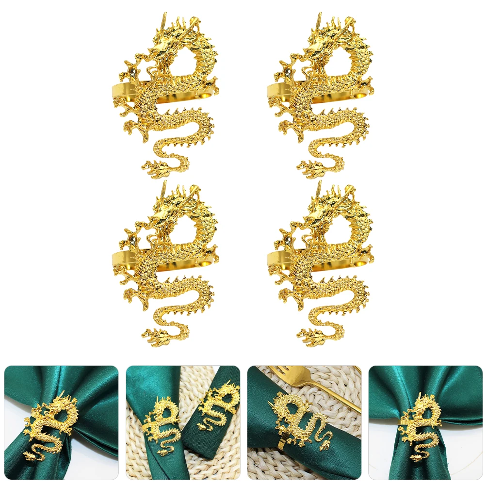4 Pcs Napkin Ring Chinese Rings Unique Holder Dragon Holders Wedding Decorative Metal Napkins
4 Pcs Napkin Ring Chinese Rings Unique Holder Dragon Holders Wedding Decorative Metal Napkins