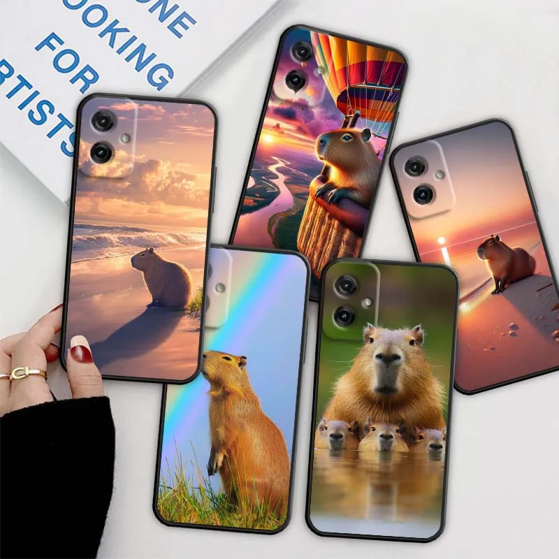 Cute Capybara Popular Cartoon For Motorola G85 Edge 50 G24 G35 G14 G04 40 G72 G34 G31 G Stylus G54 G13 G32 5G Black Phone Case
Cute Capybara Popular Cartoon For Motorola G85 Edge 50 G24 G35 G14 G04 40 G72 G34 G31 G Stylus G54 G13 G32 5G Black Phone Case