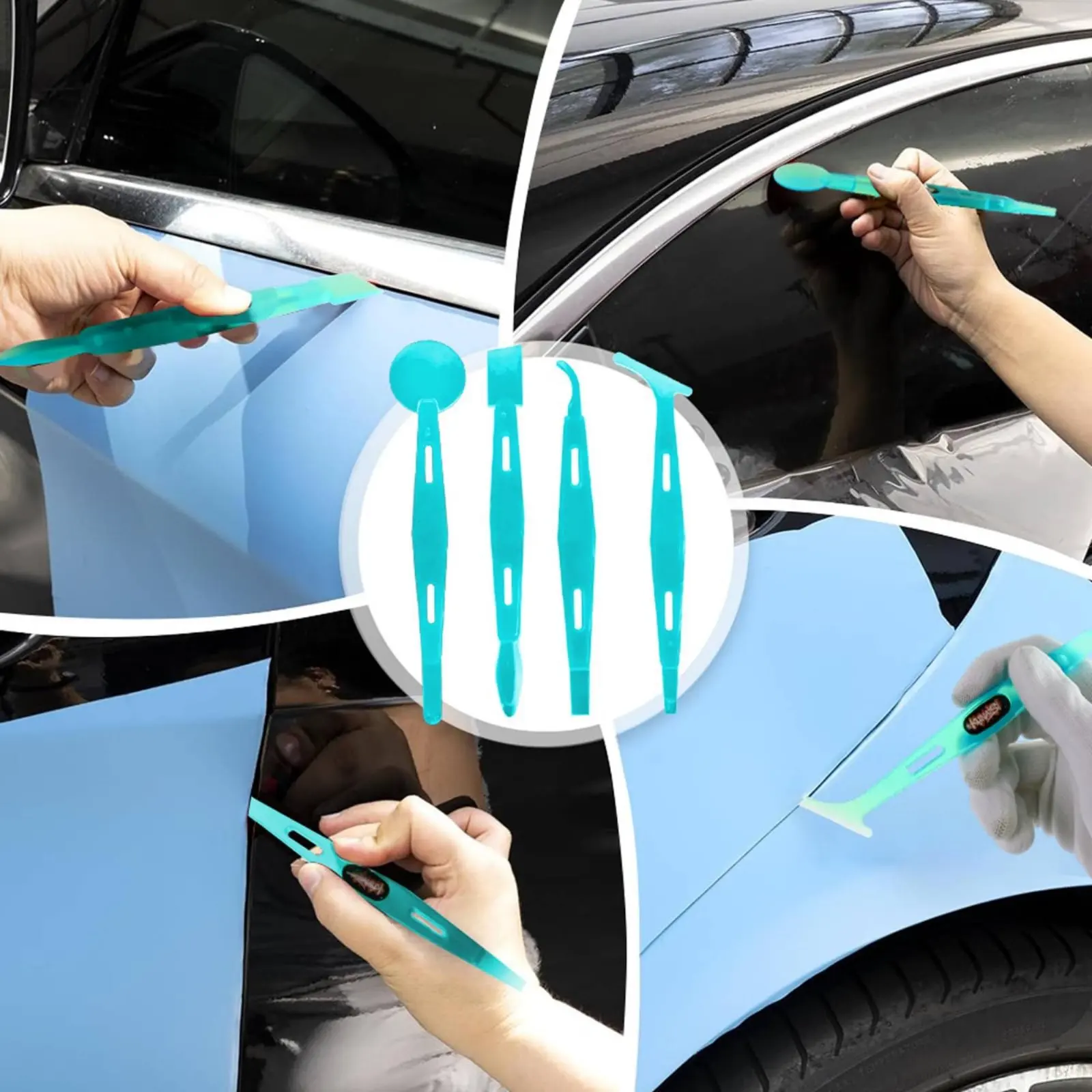 7 Pieces Attracting Squeegee Set Scratch Resistant Car Wrap Border Tool Set Car Wrap Tool Kit Precision Cutting for Garage
7 Pieces Attracting Squeegee Set Scratch Resistant Car Wrap Border Tool Set Car Wrap Tool Kit Precision Cutting for Garage