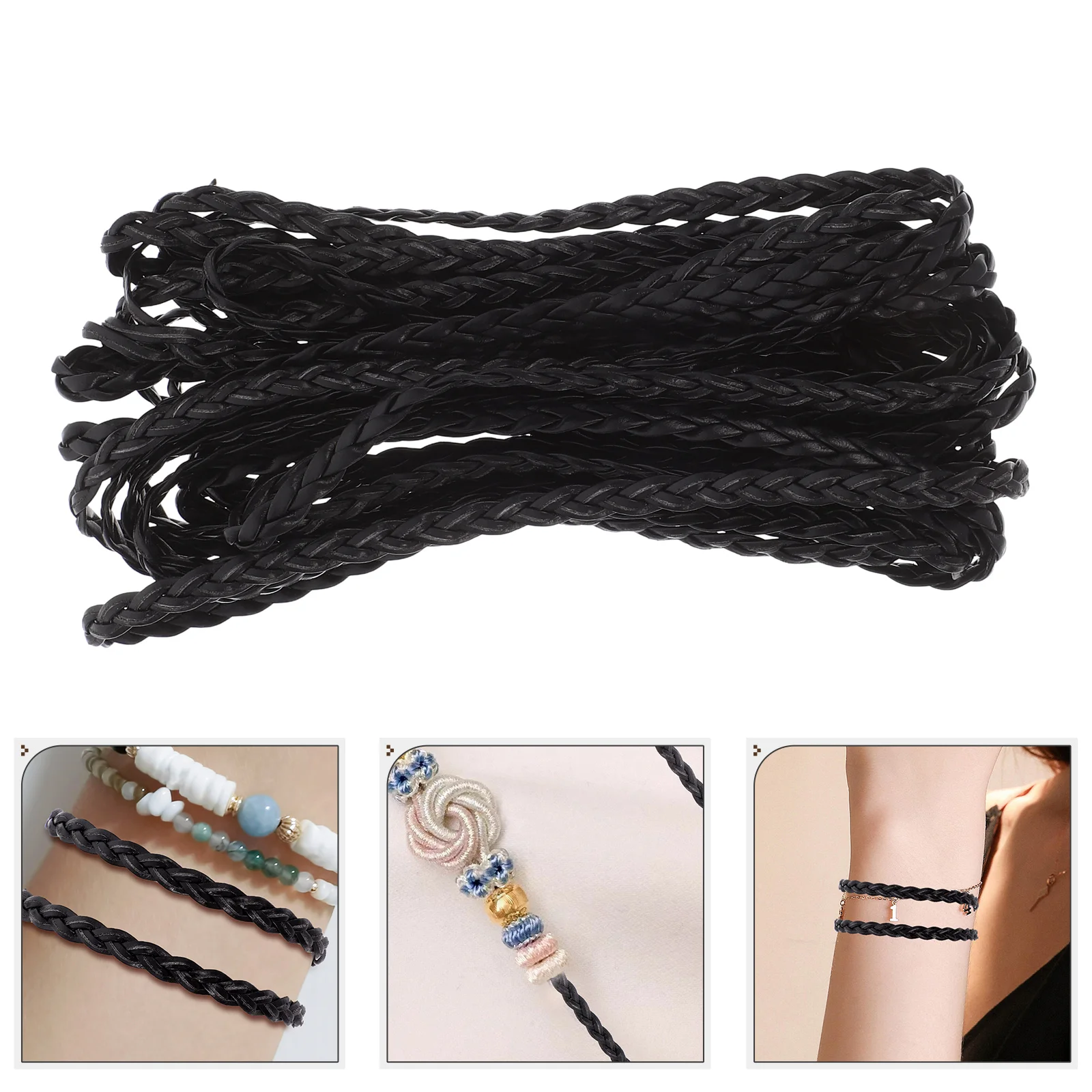 5M Black Pu Braided Cord For Bracelet Necklace Jewelry Making Durable Faux String Diy Crafts Beading Design Stretchy
5M Black Pu Braided Cord For Bracelet Necklace Jewelry Making Durable Faux String Diy Crafts Beading Design Stretchy