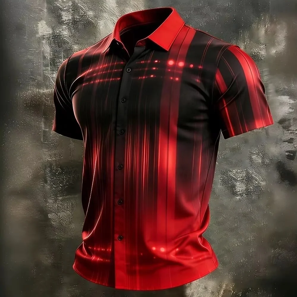 New Men's Geometric Print Summer Fashion Short-Sleeve Shirt Stylish Casual Button-Down Shirt for Vacations and Outings
New Men's Geometric Print Summer Fashion Short-Sleeve Shirt Stylish Casual Button-Down Shirt for Vacations and Outings