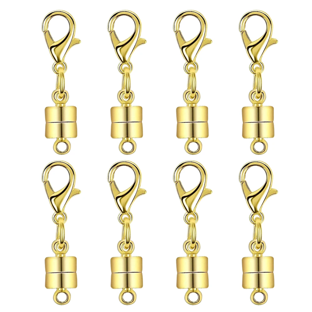 8Pcs Cylindrical Magnetic Clasps Golden Magnet End Bracelet Necklace Connectors With Lobster Clasp for DIY Jewelry
8Pcs Cylindrical Magnetic Clasps Golden Magnet End Bracelet Necklace Connectors With Lobster Clasp for DIY Jewelry