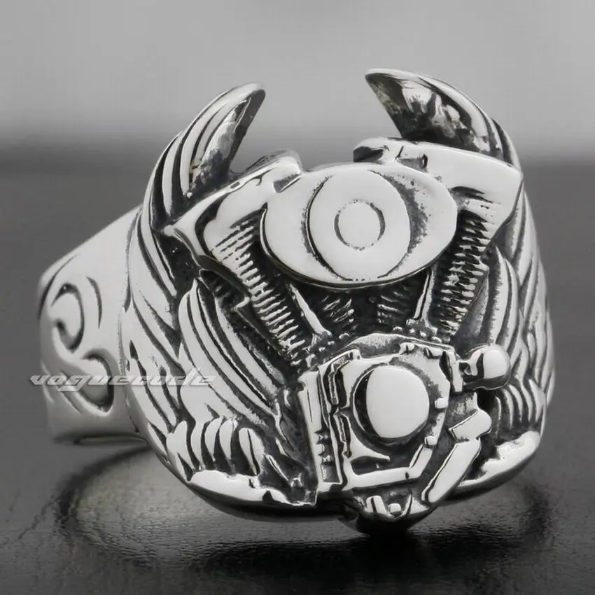 Wing Motorcycle Engine Ring 925 Sterling Silver Punk Jewelry 8S001 US Size 7~15
Wing Motorcycle Engine Ring 925 Sterling Silver Punk Jewelry 8S001 US Size 7~15