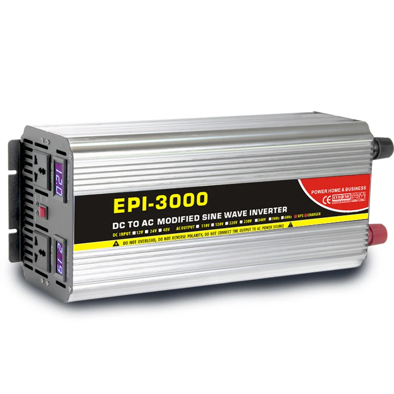 3000W Modified Sine Wave DC 12V To AC 110V 220V Power Inverters Car Vehicle Converter
3000W Modified Sine Wave DC 12V To AC 110V 220V Power Inverters Car Vehicle Converter