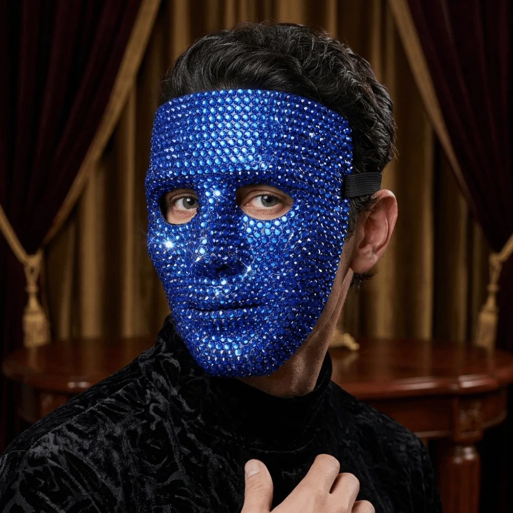 Venetian Masquerade Party Mask Elastic Bands Luxury Rhinestone Mask Elegant Vintage Full Face Mask Carnival Costume Props
Venetian Masquerade Party Mask Elastic Bands Luxury Rhinestone Mask Elegant Vintage Full Face Mask Carnival Costume Props