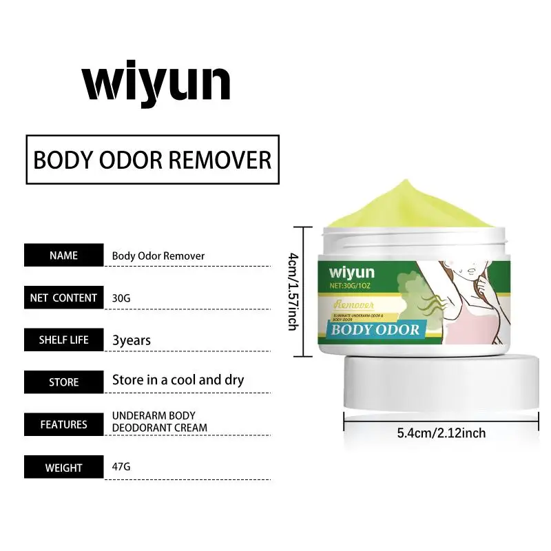 Wiyun Unisex Body Odor Removal Balm Mild Long-Lasting Underarm Deodorant Cream for Daily Home Outdoor Use
Wiyun Unisex Body Odor Removal Balm Mild Long-Lasting Underarm Deodorant Cream for Daily Home Outdoor Use