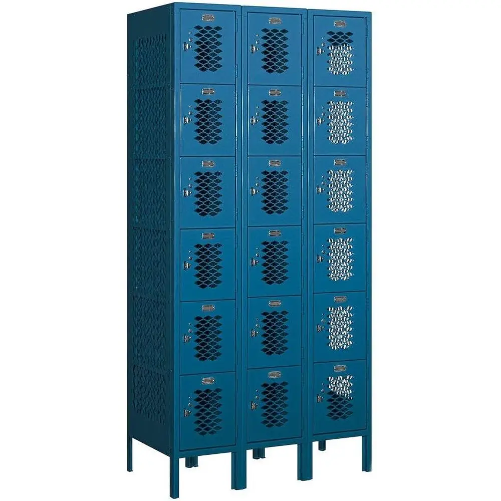 36 Wide 6-Foot High 18 Deep Unassembled Vented Metal Locker, Blue
36 Wide 6-Foot High 18 Deep Unassembled Vented Metal Locker, Blue