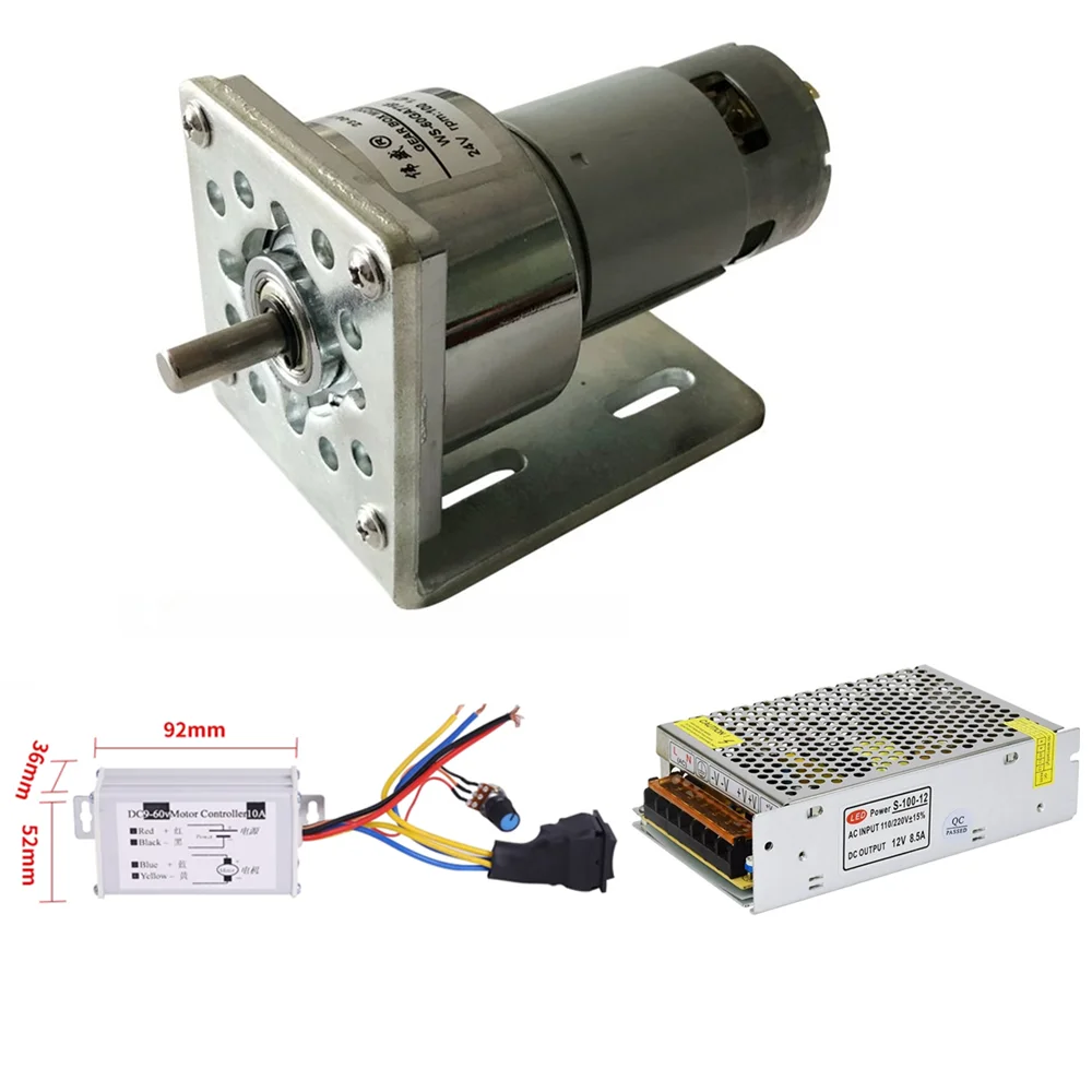 60GA775F DC Reduction Gear Motor 12V 24V Micro Gear Slow Speed High Torque Speed Regulation Forward and Reverse Small Motor
60GA775F DC Reduction Gear Motor 12V 24V Micro Gear Slow Speed High Torque Speed Regulation Forward and Reverse Small Motor