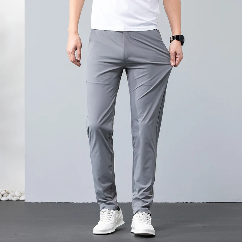 Summer Ice Silk Thin Breathable Men's Casual Pants Classic Solid Color Elastic Quick Dry Trousers Business Office Men Clothing
Summer Ice Silk Thin Breathable Men's Casual Pants Classic Solid Color Elastic Quick Dry Trousers Business Office Men Clothing