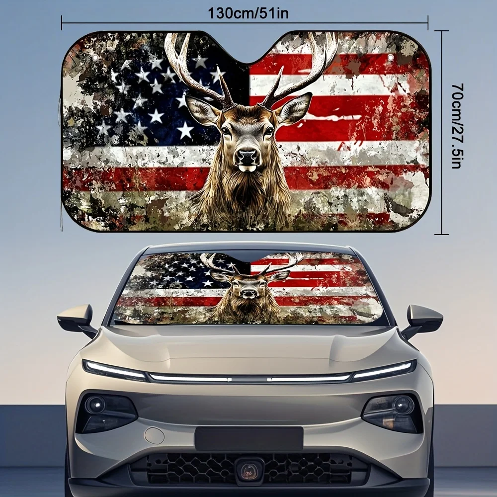 1pc Stag Stripes Art Car Sun Visor Patriotic Deer Head Distressed American Flag Design Fit Car Interior Accessory Easy Install
1pc Stag Stripes Art Car Sun Visor Patriotic Deer Head Distressed American Flag Design Fit Car Interior Accessory Easy Install