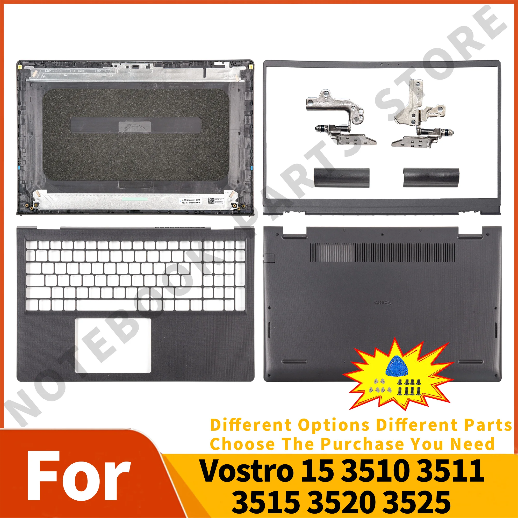 New Top Lid/Bezel/Hinges For Vostro 3510 3511 3515 3520 3525 V3510 Rear Top Case Palmrest Lower 0DWRHJ 088YX6 0W32WH
New Top Lid/Bezel/Hinges For Vostro 3510 3511 3515 3520 3525 V3510 Rear Top Case Palmrest Lower 0DWRHJ 088YX6 0W32WH
