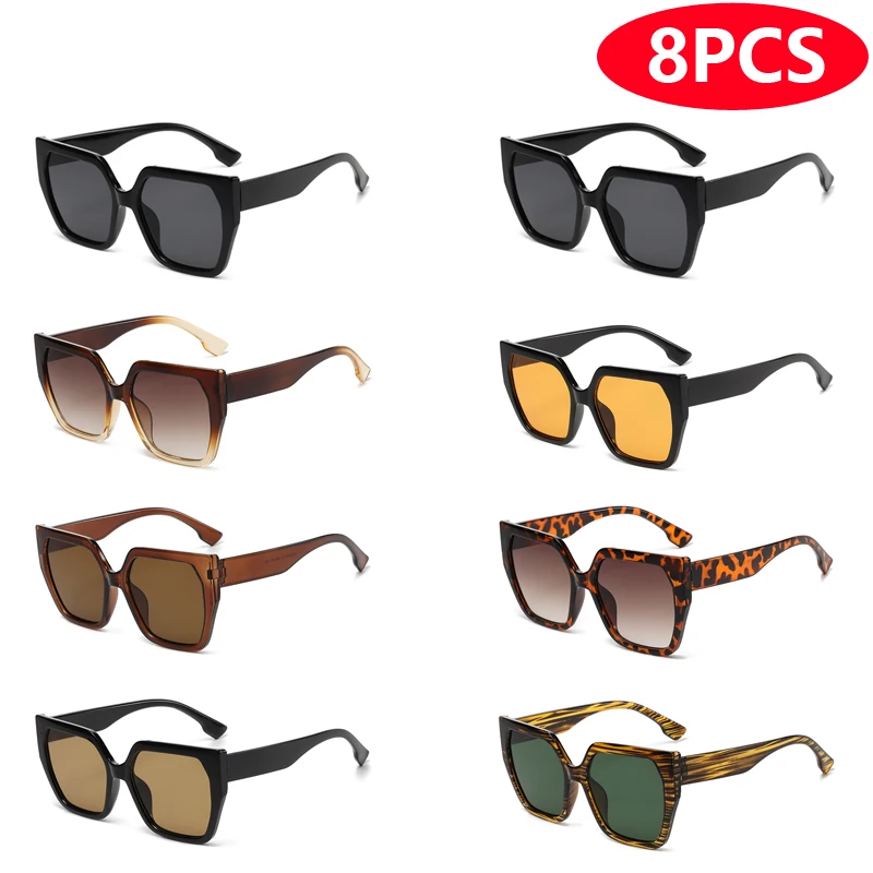 8pcs Cateye Sunglasses Sets Women Luxury Minimalist Leopard Pattern Design Retro Polygonal Eyeglasses UV400 Unisex
8pcs Cateye Sunglasses Sets Women Luxury Minimalist Leopard Pattern Design Retro Polygonal Eyeglasses UV400 Unisex