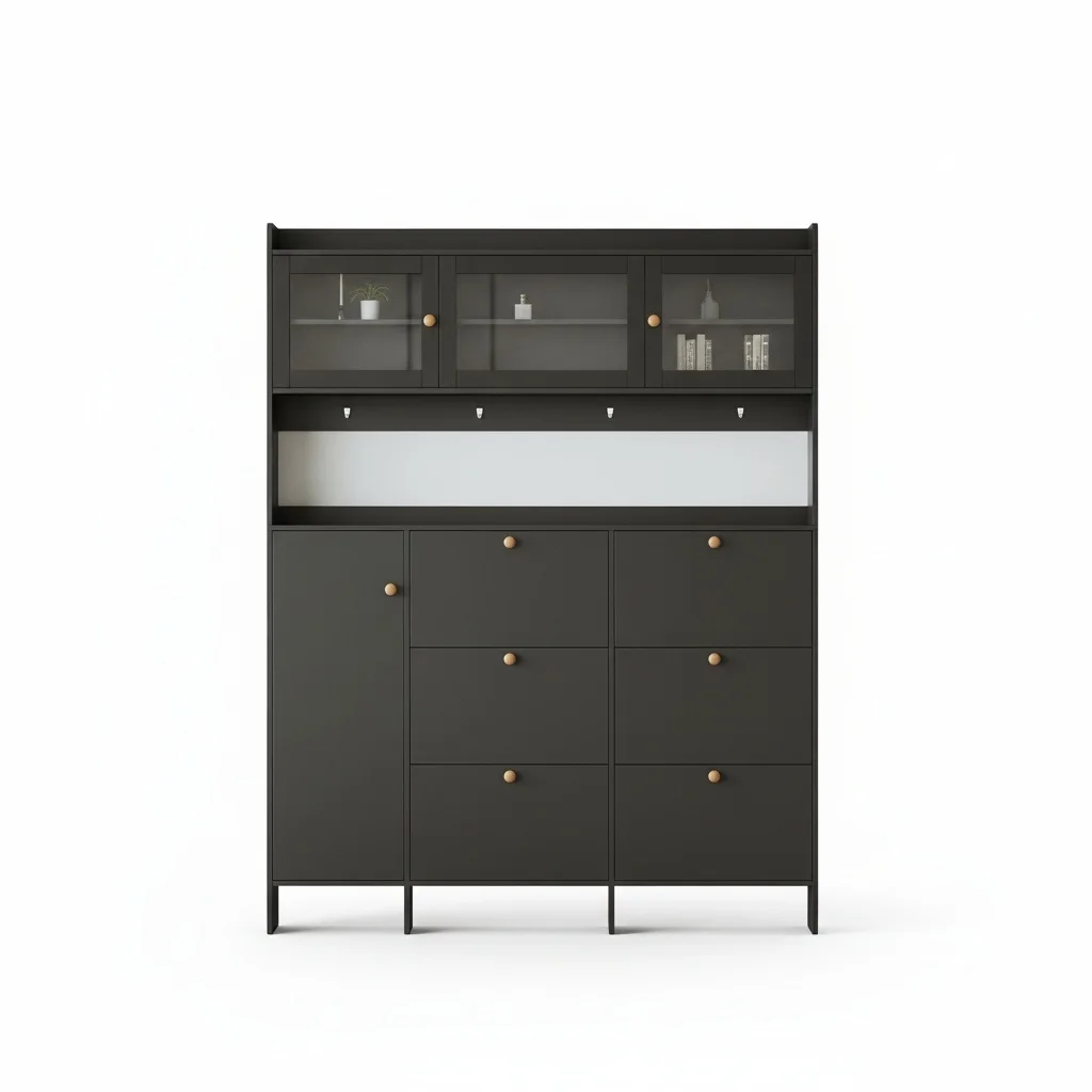 Tipping Bucket Shoe Cabinet with Tempered Glass Doors, 6 Flip Drawer Shoe Rack, Modern Black Hallway Entryway Furniture, 4 Hooks
Tipping Bucket Shoe Cabinet with Tempered Glass Doors, 6 Flip Drawer Shoe Rack, Modern Black Hallway Entryway Furniture, 4 Hooks
