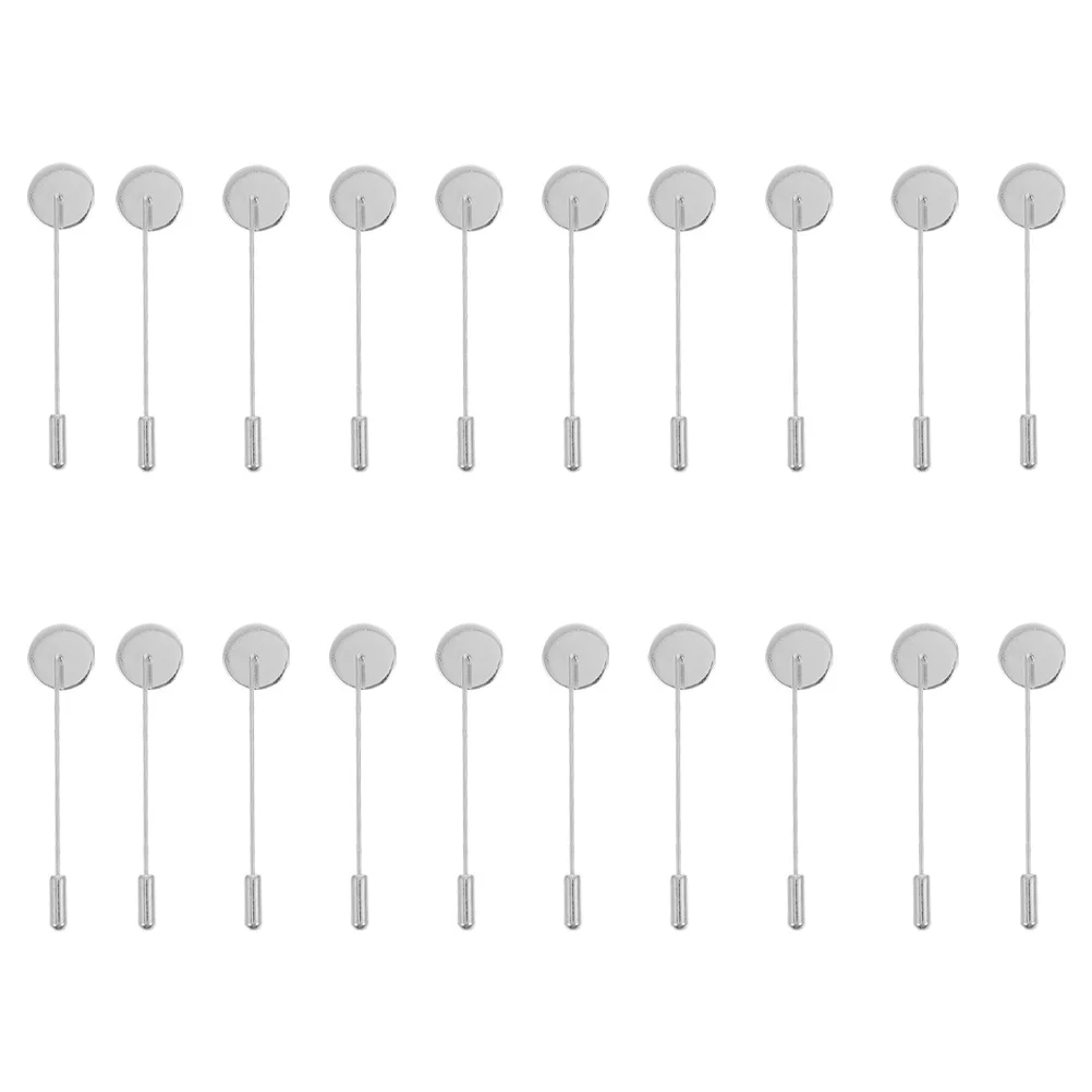 20Pcs Brooch Base Metal Tray Long Pin DIY Label Pin Making Accessories for Safety Lapel Stick Pins Craft Supplies
20Pcs Brooch Base Metal Tray Long Pin DIY Label Pin Making Accessories for Safety Lapel Stick Pins Craft Supplies