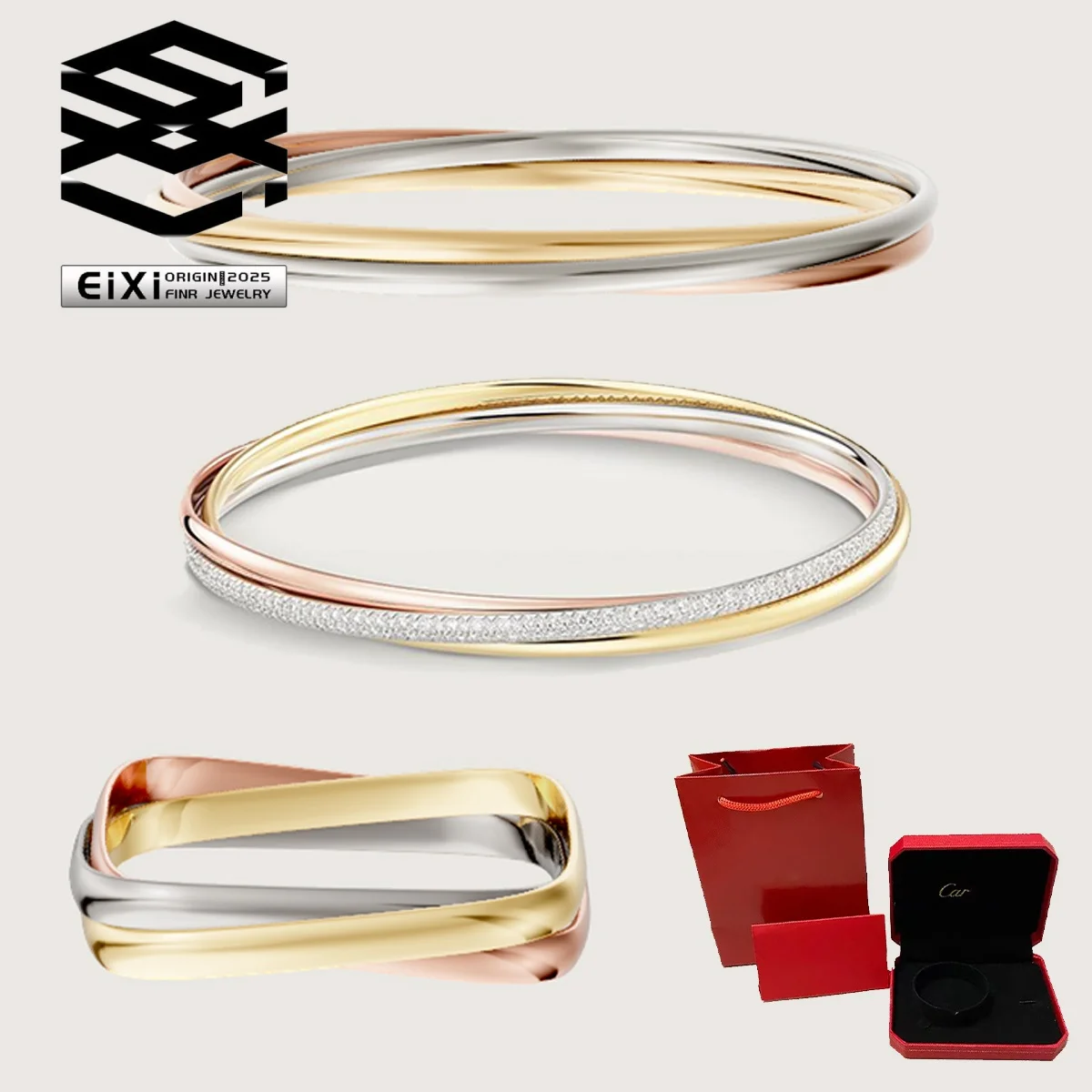 Fashionable Luxury S925 Three Ring Cross Zircon Bracelet Party Workplace Daily Versatile Jewelry Gift Box Set - Birthday Gift
Fashionable Luxury S925 Three Ring Cross Zircon Bracelet Party Workplace Daily Versatile Jewelry Gift Box Set - Birthday Gift
