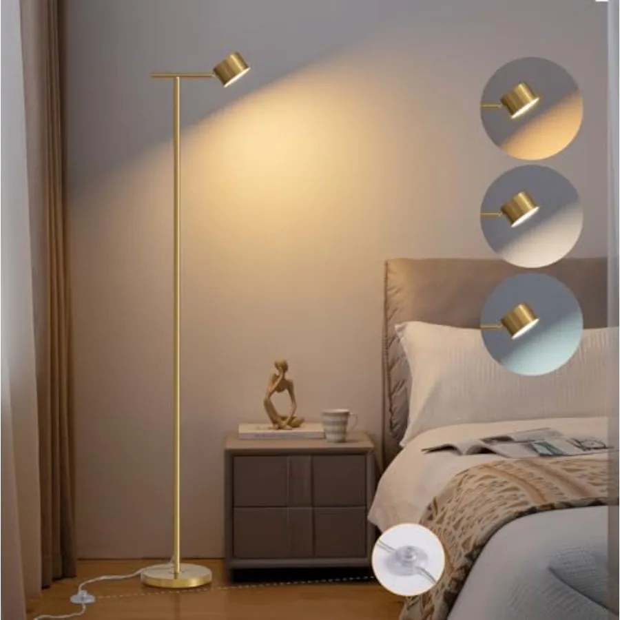 Floor Lamp for Bedroom 3 Color Temperatures Minimalist Floor Lamp with Flexible Lamp Cap Modern Gold Floor Lamps for Living Roo
Floor Lamp for Bedroom 3 Color Temperatures Minimalist Floor Lamp with Flexible Lamp Cap Modern Gold Floor Lamps for Living Roo