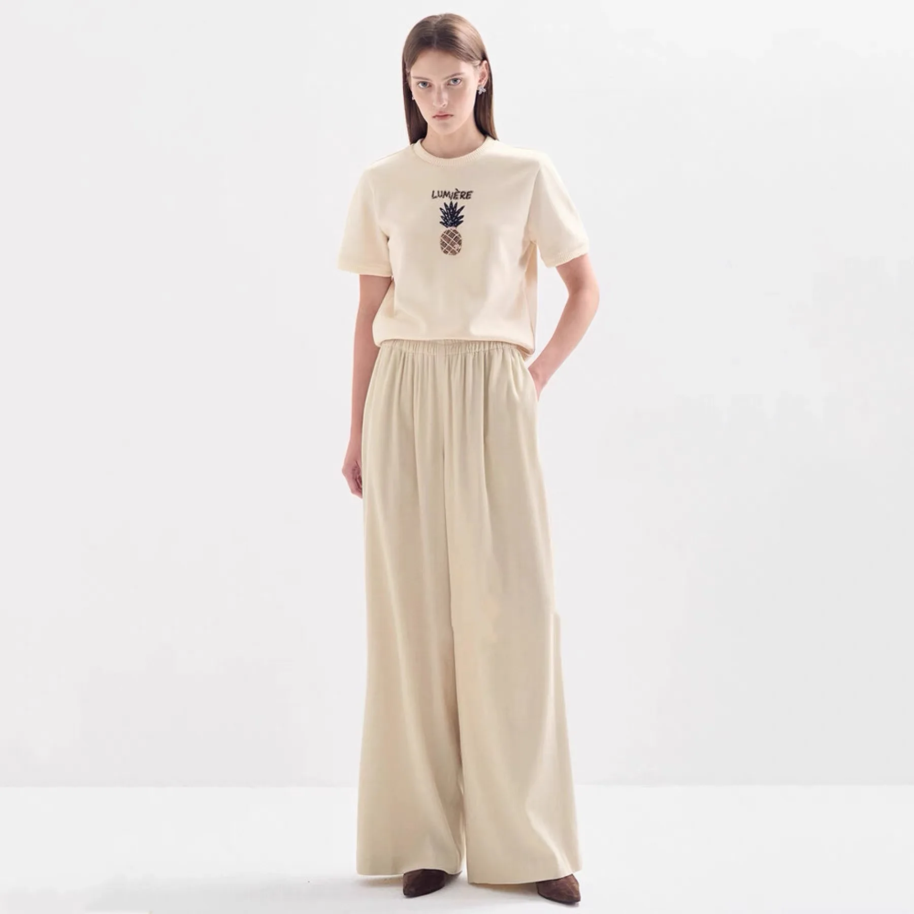 Lemon Cheese ort Sve T-irt Heavy Embroidery Loose Lazy Sle Simple Match Autumn LAN*25 Commute Sle Other Material
Lemon Cheese ort Sve T-irt Heavy Embroidery Loose Lazy Sle Simple Match Autumn LAN*25 Commute Sle Other Material