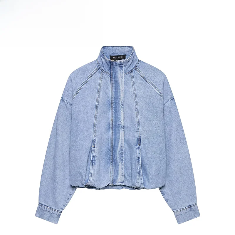 Fashionable Stand Collar Denim Jacket Women's Short Outerwear ZR Summer New Arrival Standard Fit Polyester Fiber Long Sleeve ...
Fashionable Stand Collar Denim Jacket Women's Short Outerwear ZR Summer New Arrival Standard Fit Polyester Fiber Long Sleeve ...