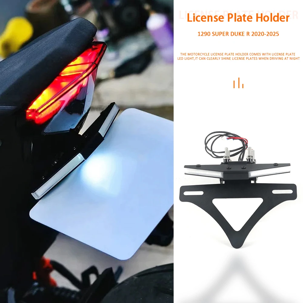 License Plate Lights Motorcycle Accessories For 1290 Super Duke R 2020-2025 License Plate Holder Frame Bracket 1290 Superduke R
License Plate Lights Motorcycle Accessories For 1290 Super Duke R 2020-2025 License Plate Holder Frame Bracket 1290 Superduke R