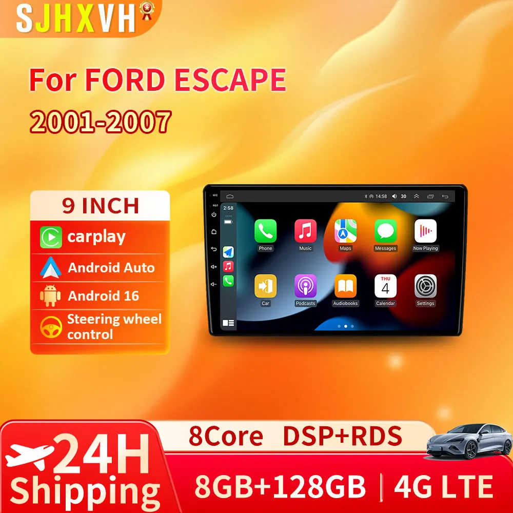 Car Stereo Radio Center Multimedia Video Player For Ford Escape 1 2000-2007 GPS FM Wireless Carplay Android Auto 2 Din Head Unit
Car Stereo Radio Center Multimedia Video Player For Ford Escape 1 2000-2007 GPS FM Wireless Carplay Android Auto 2 Din Head Unit