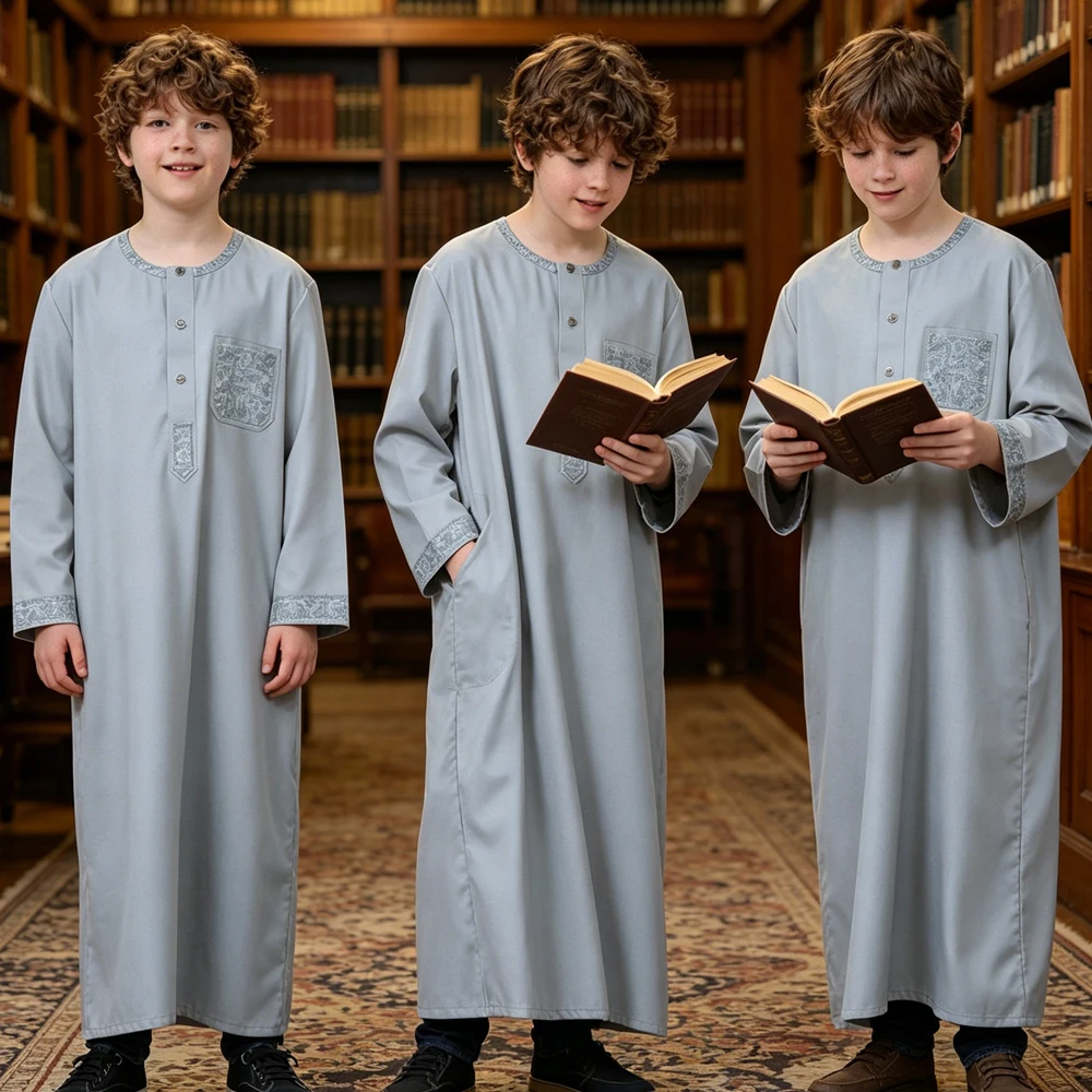 Boys Traditional Jalabiya Jubbah Embroidery Muslim Dress Thobe Islam Clothing Robe Abaya Moroccan Kids Turkey Kaftan Middle East
Boys Traditional Jalabiya Jubbah Embroidery Muslim Dress Thobe Islam Clothing Robe Abaya Moroccan Kids Turkey Kaftan Middle East