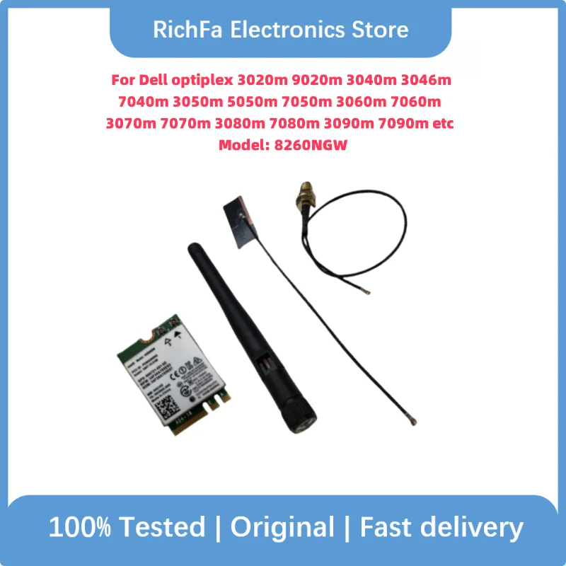 Used For Dell optiplex 7040m 3050m 7060m 3080m 7080m etc OEM Wifi Antenna Cable Card 8260AC WiFi Wireless Network Card 8260NGW
Used For Dell optiplex 7040m 3050m 7060m 3080m 7080m etc OEM Wifi Antenna Cable Card 8260AC WiFi Wireless Network Card 8260NGW