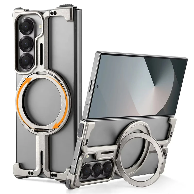 Metal Frame Magsafe Magnetic Holder Phone Case for Samsung Galaxy Z Fold 6 5 S25 Ultra Aluminum Alloy Frameless Shockproof Cover
Metal Frame Magsafe Magnetic Holder Phone Case for Samsung Galaxy Z Fold 6 5 S25 Ultra Aluminum Alloy Frameless Shockproof Cover