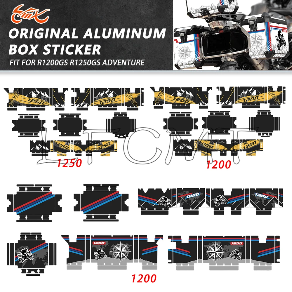 Fit for R1250GS R1200GS ADV R 1250 GS R 1200 GS Adventure Motorcycle Aluminum Side Boxes Panniers Decals Trunk Luggage Stickers
Fit for R1250GS R1200GS ADV R 1250 GS R 1200 GS Adventure Motorcycle Aluminum Side Boxes Panniers Decals Trunk Luggage Stickers