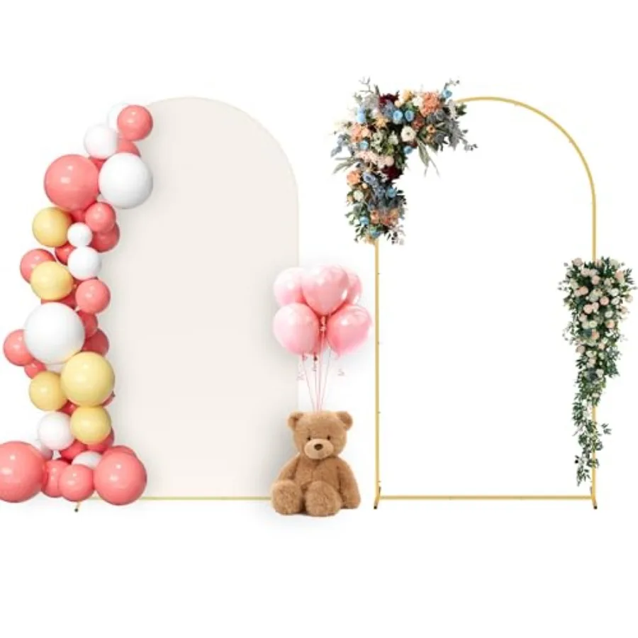 Arch Backdrop Stand and Cover Set 7.2FT Metal Photo Balloon Arch Backdrop Stand for Wedding Birthday Party Baby Shower
Arch Backdrop Stand and Cover Set 7.2FT Metal Photo Balloon Arch Backdrop Stand for Wedding Birthday Party Baby Shower