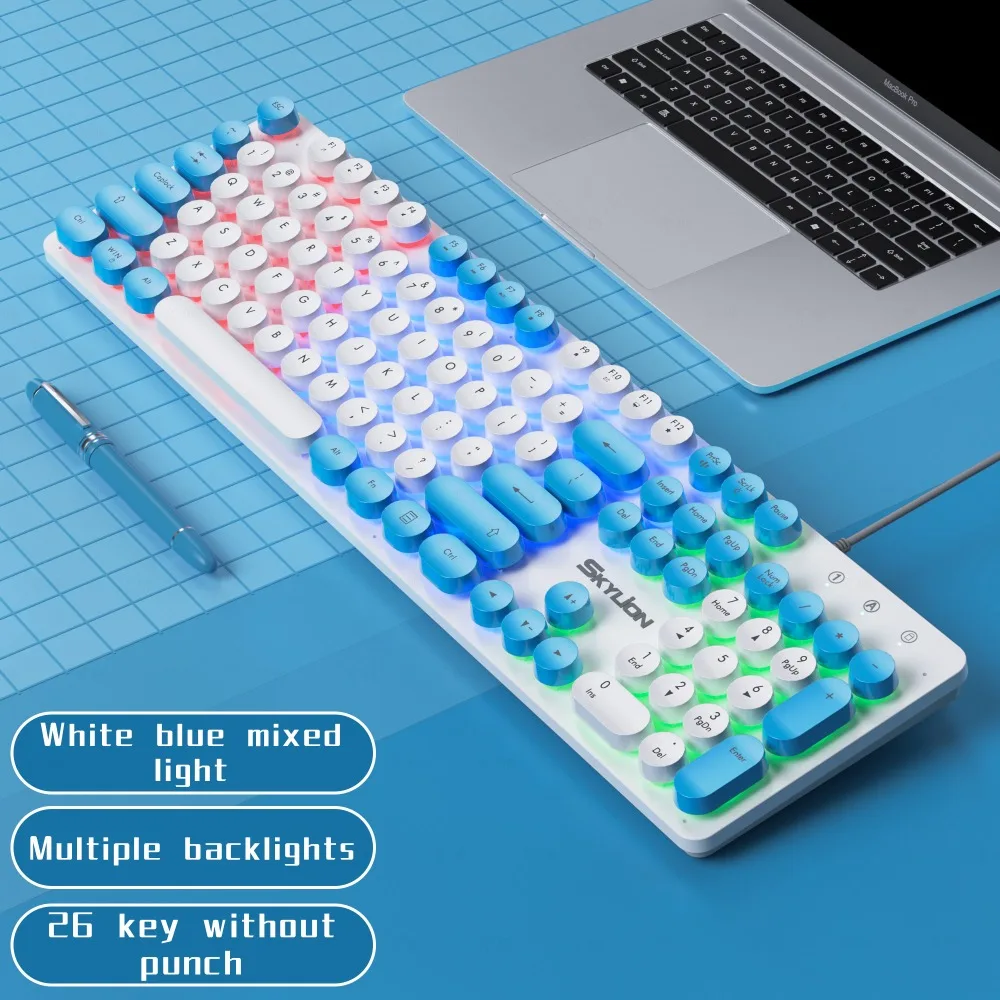 Игровая и офисная Проводная клавиатура H300 с 104 клавишами и подсветкой, игровая клавиатура с 104 клавишами
Игровая и офисная Проводная клавиатура H300 с 104 клавишами и подсветкой, игровая клавиатура с 104 клавишами
