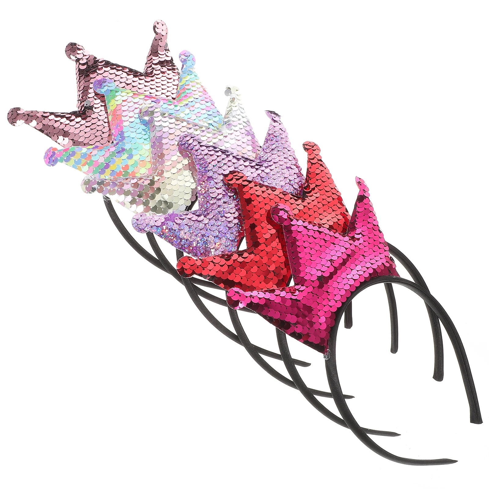 6 pcs Princess Crown Headband Shiny Sequin Girl Hairband Birthday Assorted Colors Toddler Kid Tiara Plastic
6 pcs Princess Crown Headband Shiny Sequin Girl Hairband Birthday Assorted Colors Toddler Kid Tiara Plastic