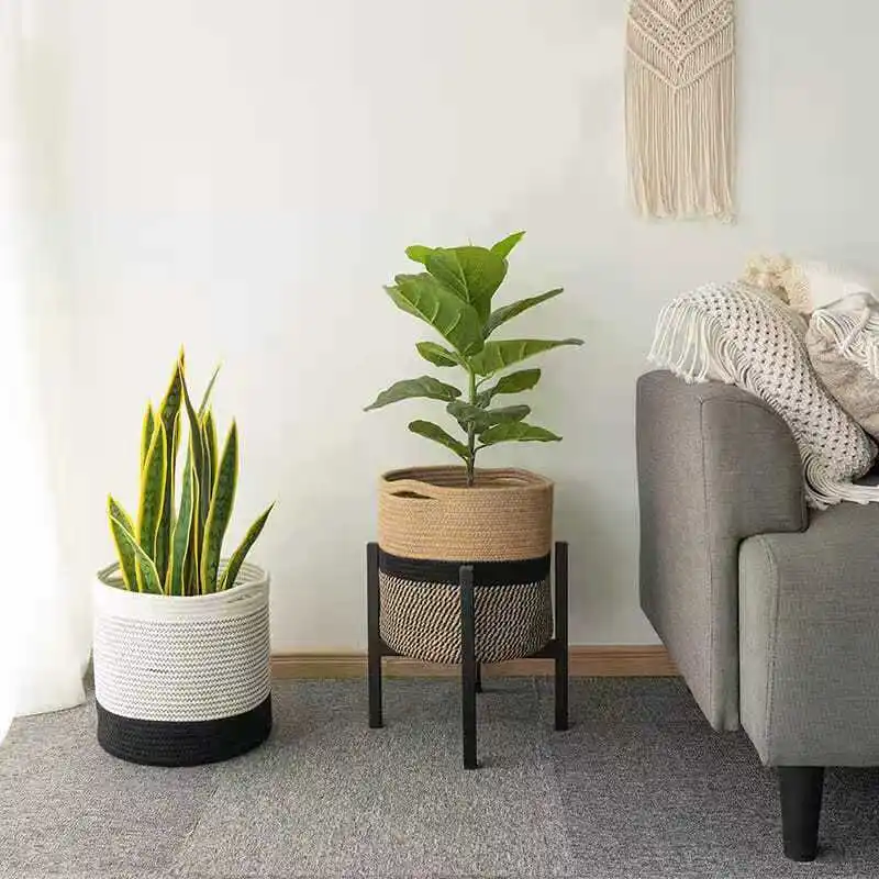Handmade Woven Laundry Basket Storage Cotton Rope Quality Dirty Clothes Sundries Toy Organization Flower Pot Room Decoration
Handmade Woven Laundry Basket Storage Cotton Rope Quality Dirty Clothes Sundries Toy Organization Flower Pot Room Decoration