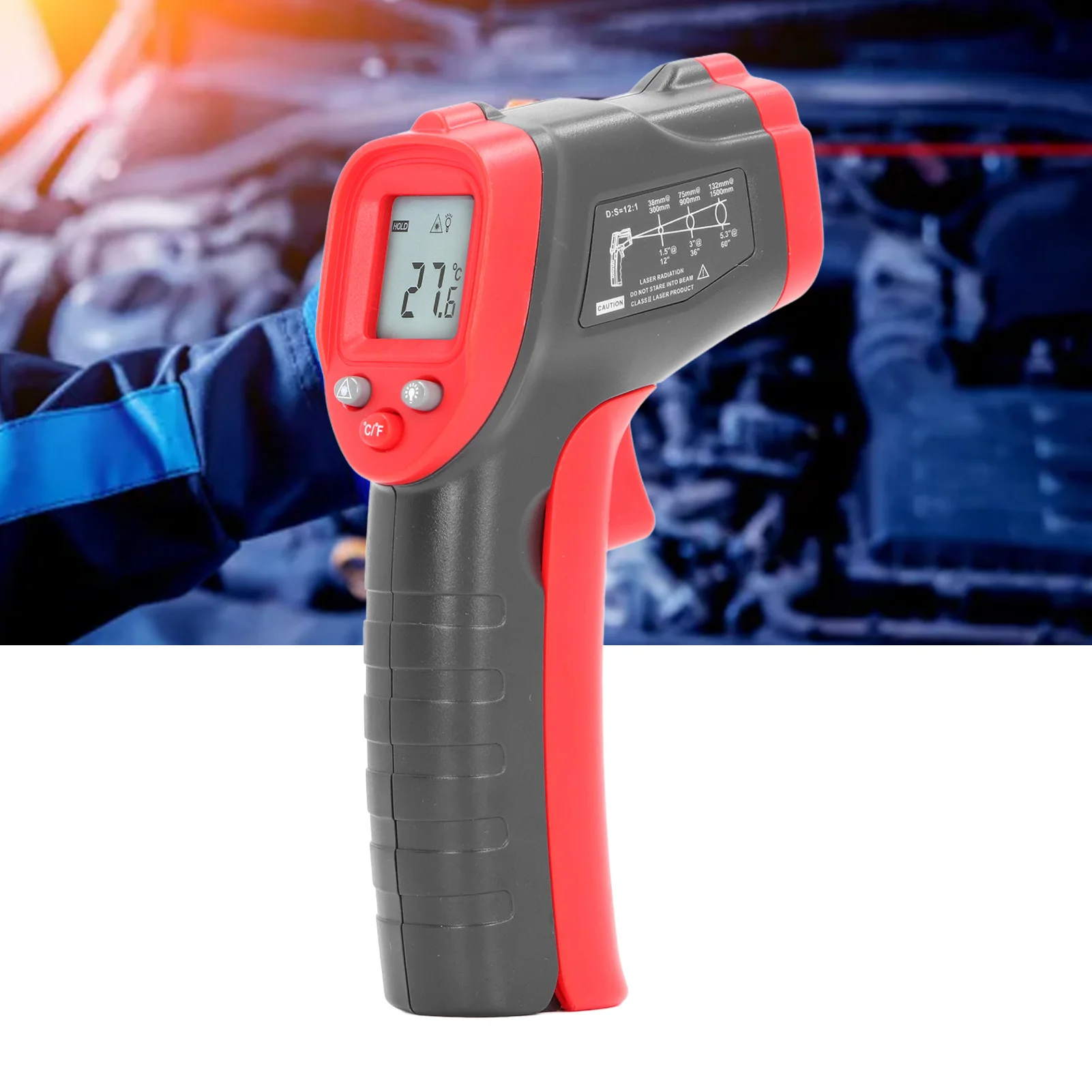 Цифровой инфракрасный термометр ‑50 ℃ ~550 ℃ Термометр-пистолет ±1.5 ℃ Высокоточный многофункциональный промышленный бесконтактный термометр
Цифровой инфракрасный термометр ‑50 ℃ ~550 ℃ Термометр-пистолет ±1.5 ℃ Высокоточный многофункциональный промышленный бесконтактный термометр