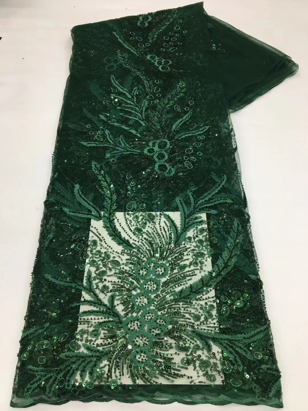 Handmade Beaded Lace Fabric Nigerian Embroidery Wedding Luxury Evening Dress French Tulle African Sequins for AXX5611
Handmade Beaded Lace Fabric Nigerian Embroidery Wedding Luxury Evening Dress French Tulle African Sequins for AXX5611