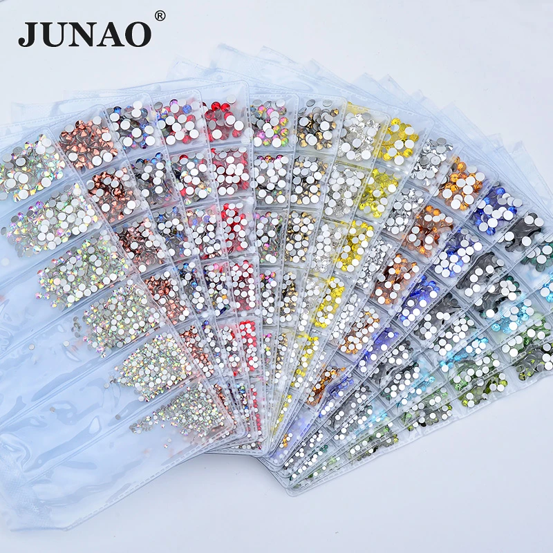 JUNAO SS6 8 10 12 16 20 Mix Size Glass Flatback Rhinestones Set Non Hotfix Crystals Strass For Nail Art Decorations DIY Sticker
JUNAO SS6 8 10 12 16 20 Mix Size Glass Flatback Rhinestones Set Non Hotfix Crystals Strass For Nail Art Decorations DIY Sticker