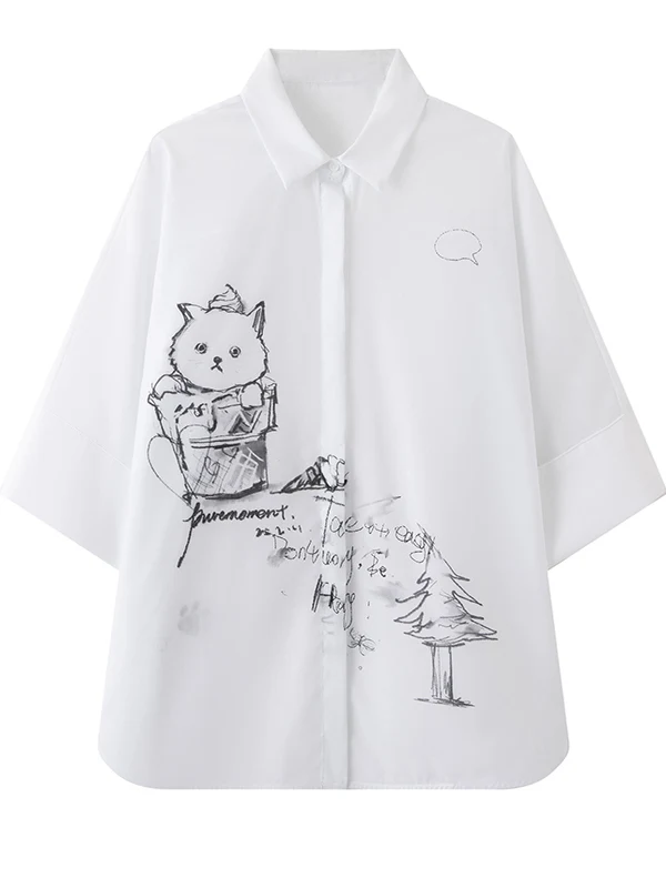 Летний новый простой свободный топ с мультяшным принтом 4G522084 Commute Sle ort Sve с откидным воротником обычной длины
Летний новый простой свободный топ с мультяшным принтом 4G522084 Commute Sle ort Sve с откидным воротником обычной длины