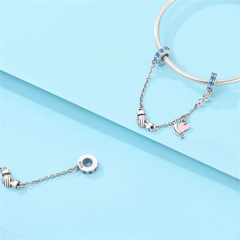 New 925 Sterling Silver Safety Chain Charms Bead CZ Zircon Dangle Fit 3mm Original Bracelet DIY Women Birthday Party Jewelry
New 925 Sterling Silver Safety Chain Charms Bead CZ Zircon Dangle Fit 3mm Original Bracelet DIY Women Birthday Party Jewelry