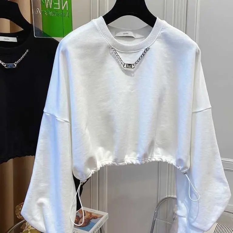 Spring and Summer New Women's Round Neck Sweater Loose Casual Pullover Short Top
Spring and Summer New Women's Round Neck Sweater Loose Casual Pullover Short Top