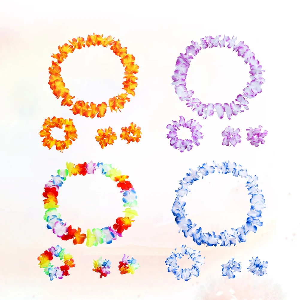 10 Sets Garland Flower Necklace Hawaii Luau Seaside Hawaiian Leis Lightweight Comfortable Fabric Photo Accessory 40 Pieces Total
10 Sets Garland Flower Necklace Hawaii Luau Seaside Hawaiian Leis Lightweight Comfortable Fabric Photo Accessory 40 Pieces Total
