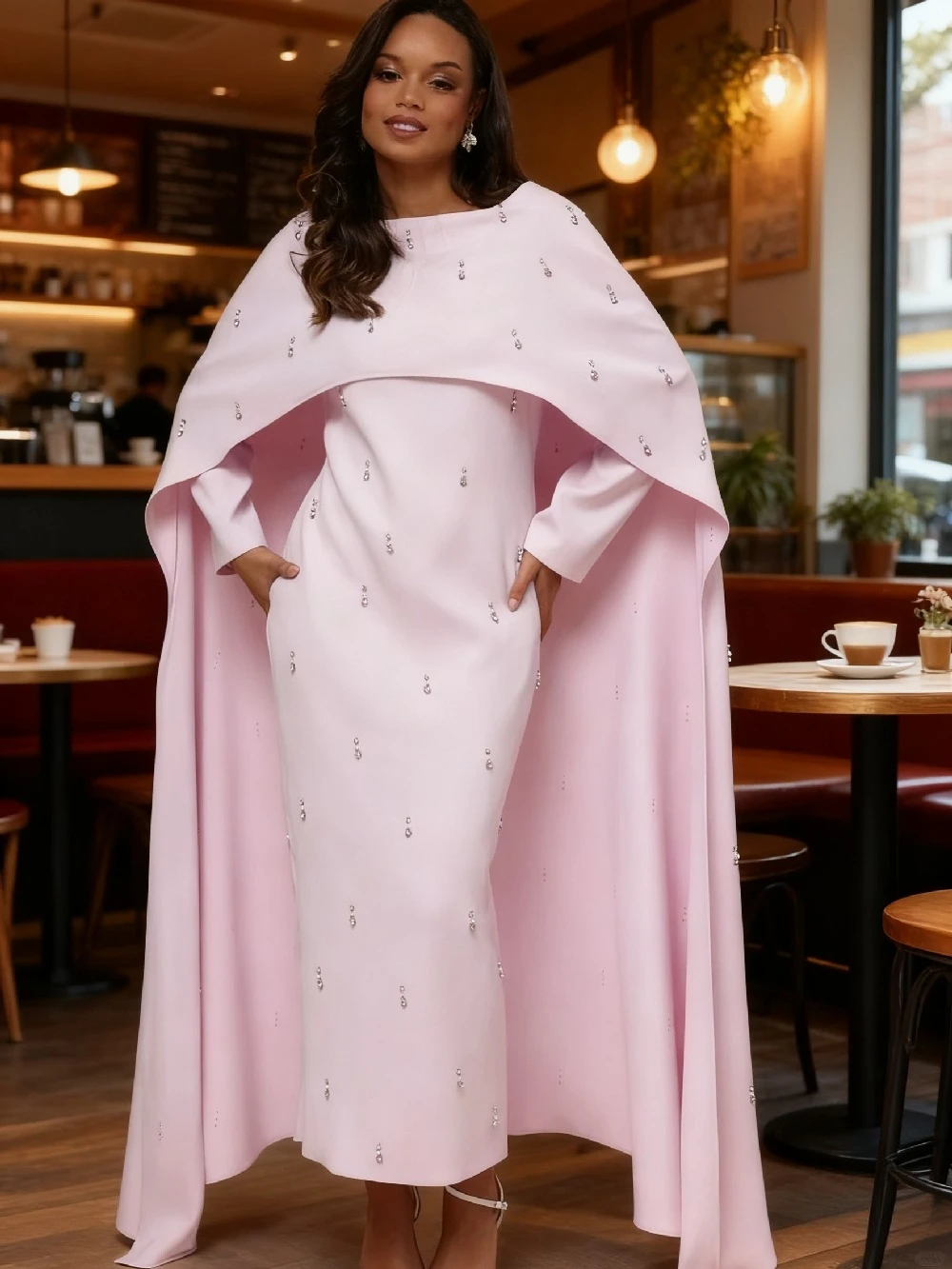 EID Women Abaya Pearl Diamond Cape Embellished Luxury Caftan Vestidos Largos Shawl Modest Muslim Dress Islamic Clothing 2026
EID Women Abaya Pearl Diamond Cape Embellished Luxury Caftan Vestidos Largos Shawl Modest Muslim Dress Islamic Clothing 2026