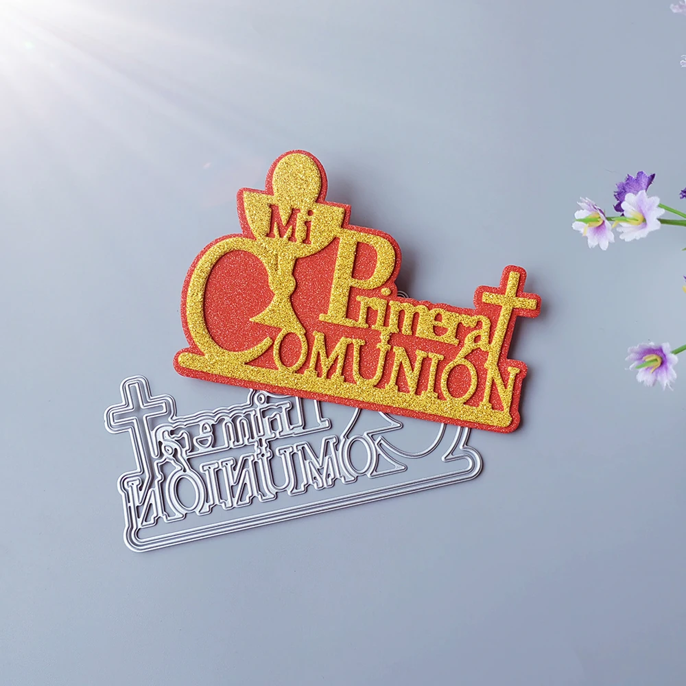 New Spanish My First Holy Communion cutting dies scrapbook decoration embossed photo album decoration card making DIY crafts
New Spanish My First Holy Communion cutting dies scrapbook decoration embossed photo album decoration card making DIY crafts